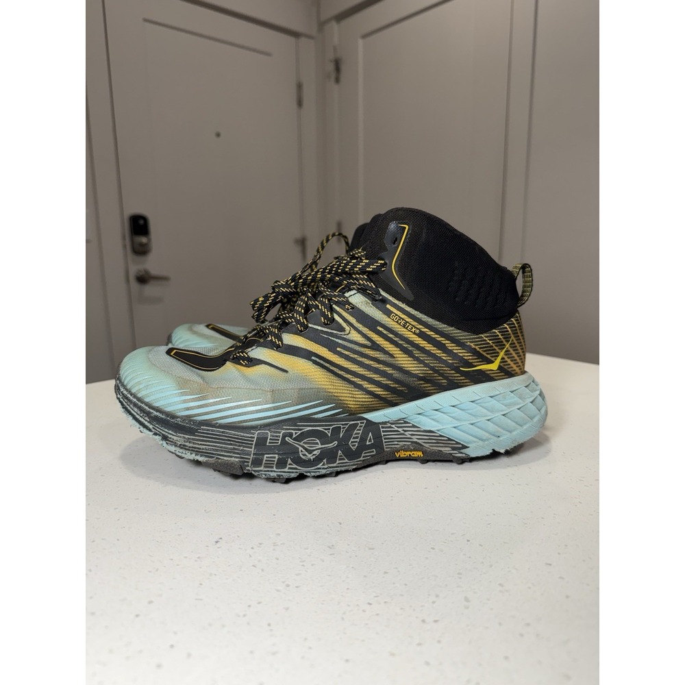 Hoka One One Speedgoat Mid Gtx 2 Trail‎ Running Shoe Womens 9 Aqua Blue